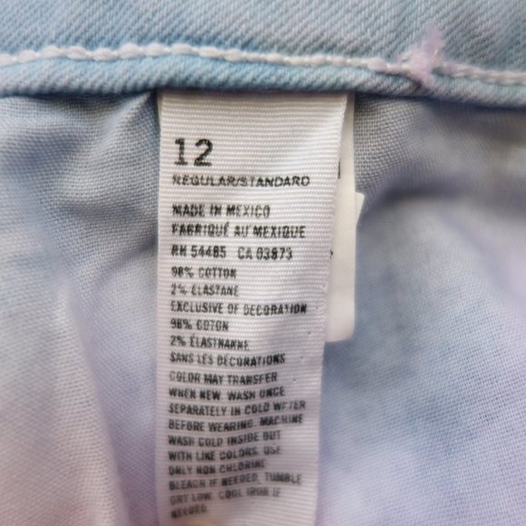 Upcycled AEO Womens Tie Dye Raw Hem Shorts - 12 - Picture 9 of 11